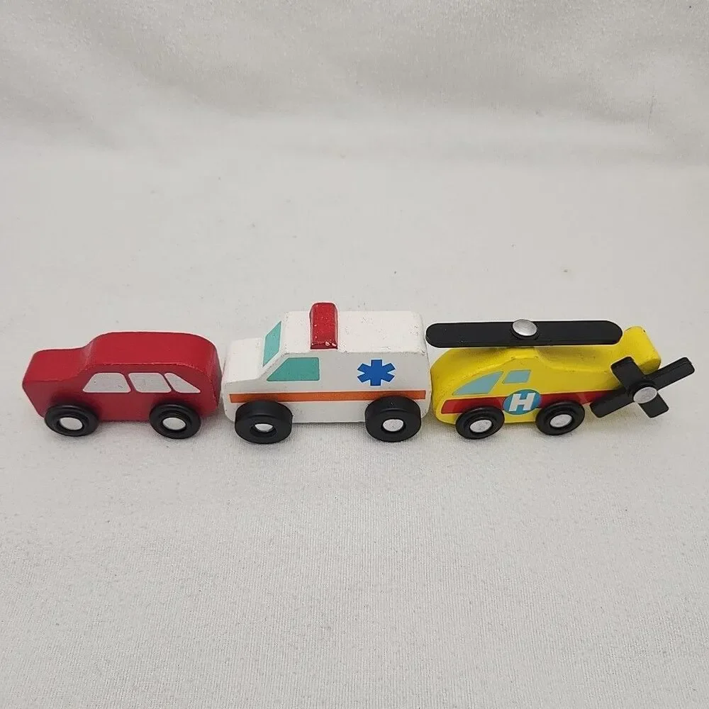 Cars Chunky Wooden Vehicles Horizon Group Mellisa & Doug Plantoys 7 Bundle Wood